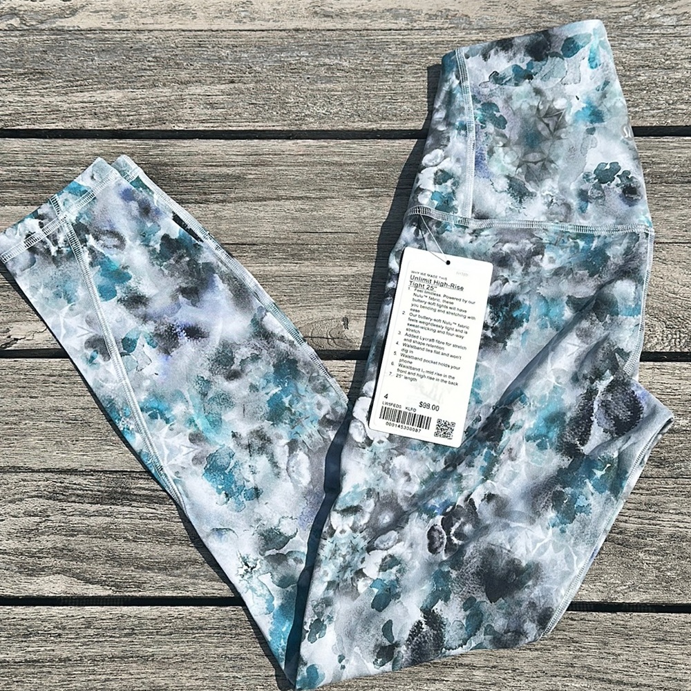 Lululemon Unlimit High-Rise Tight 25" Kaleidofloral Multi size 4 NWT - Picture 1 of 5